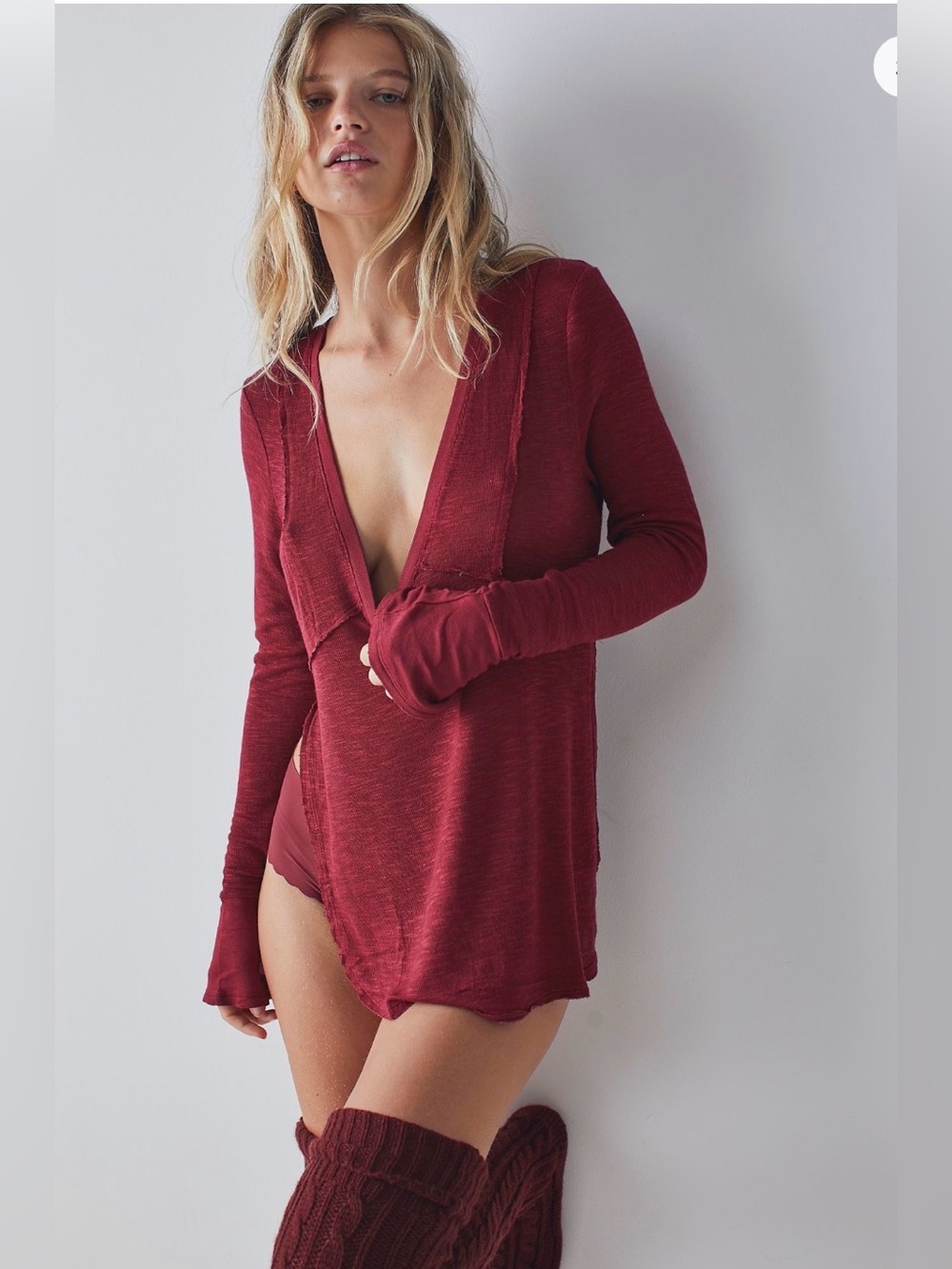 Free People Intimately Laying Low Long Sleeve Small
